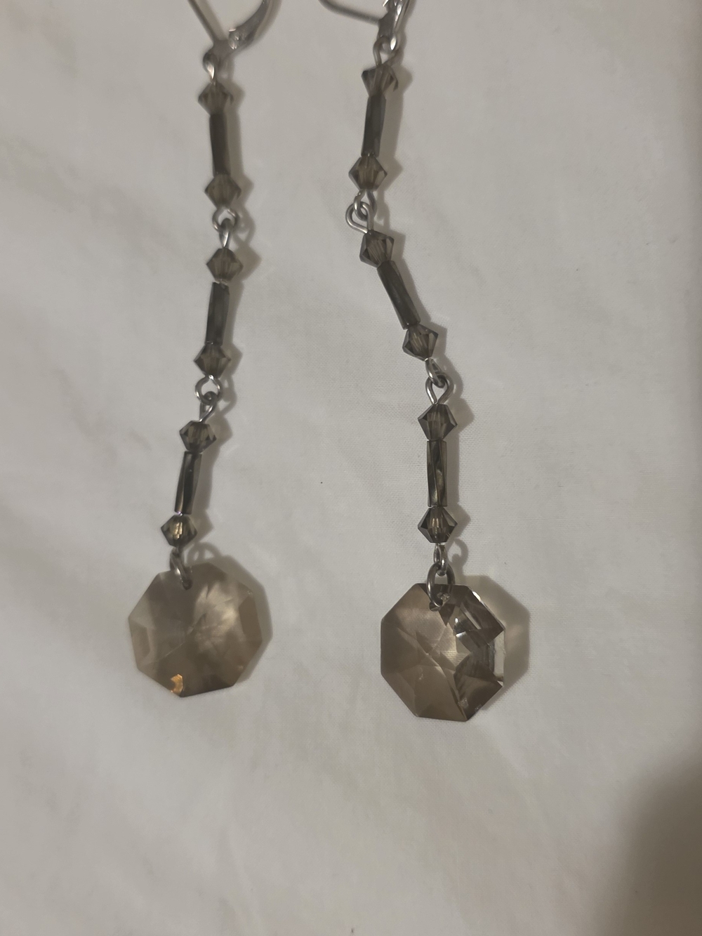Smoky Crystal Drop Earrings – Women Jewelry